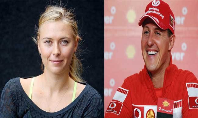 Why did Michael Schumacher and Maria Sharapova got booked for fraud?