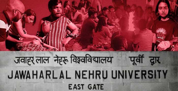JNU clashes ABVP students conduct Sadbhavna Yatra in front of JNU