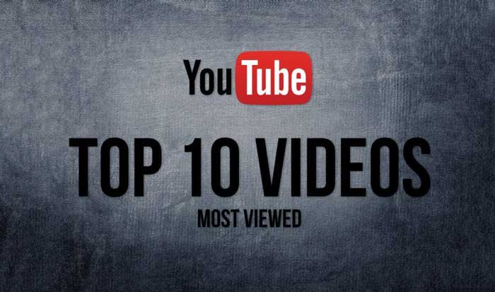 Top 10 Most Played Music Videos on YouTube.