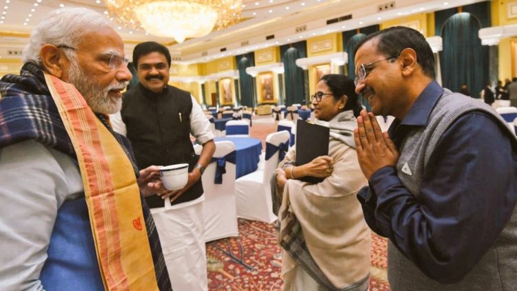 PM Modi, Mamata and Kejriwal, seen together after the election