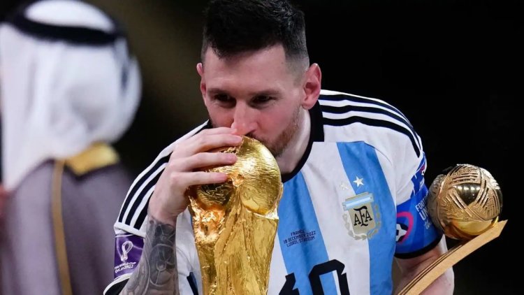 Lionel Messi's Argentina team won the FIFA World Cup final match trophy